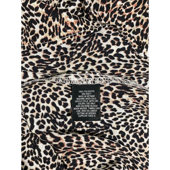 Worthington Womens Leopard Print Button-Front XL - Picture 10 of 14